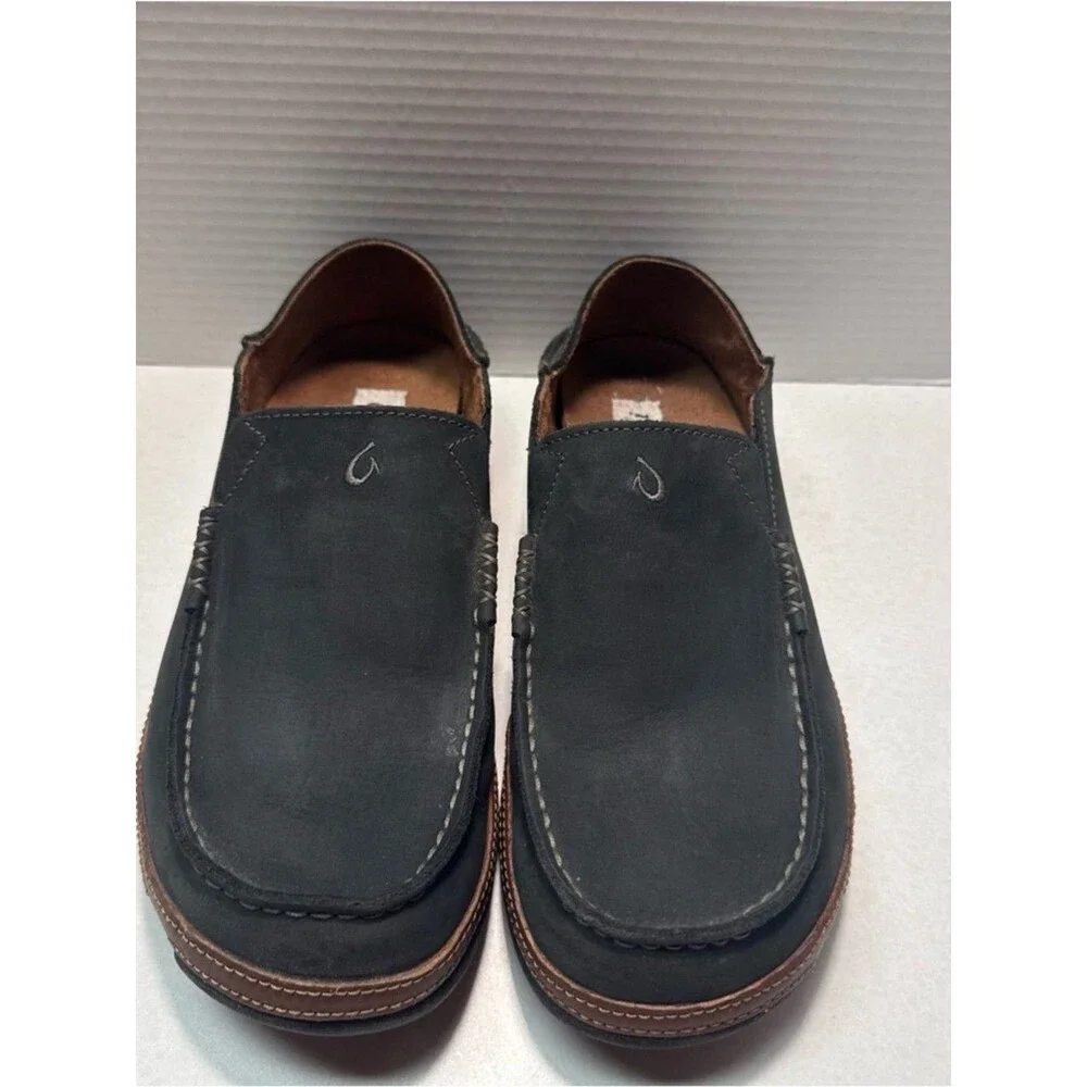 Pre-Owned Olukai Black 8 Loafer Men's Loafers - Upper Leather